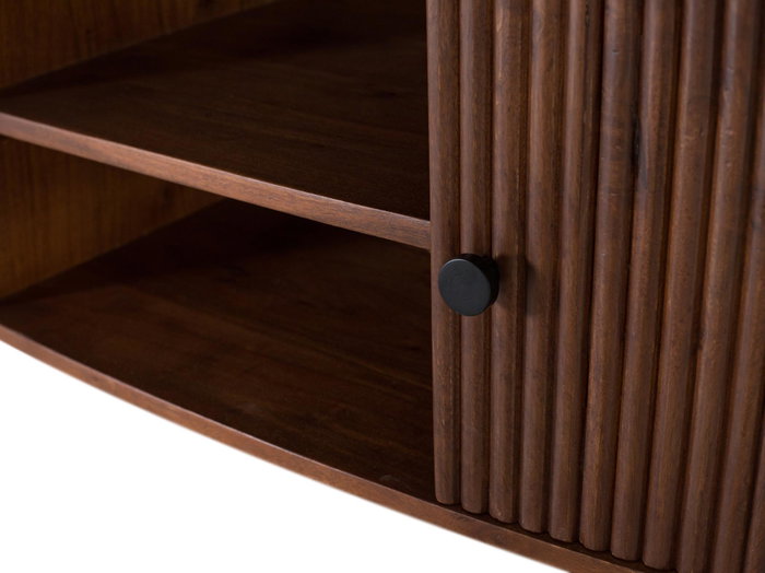 GINER Y COLOMER Buffet de 2 portes et 3 tiroirs en bois de palissandre et métal, Noyer